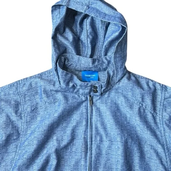 Derek Lam For Design Nation Hooded Short Sleeve Chambray Jacket Size XL - Picture 7 of 11